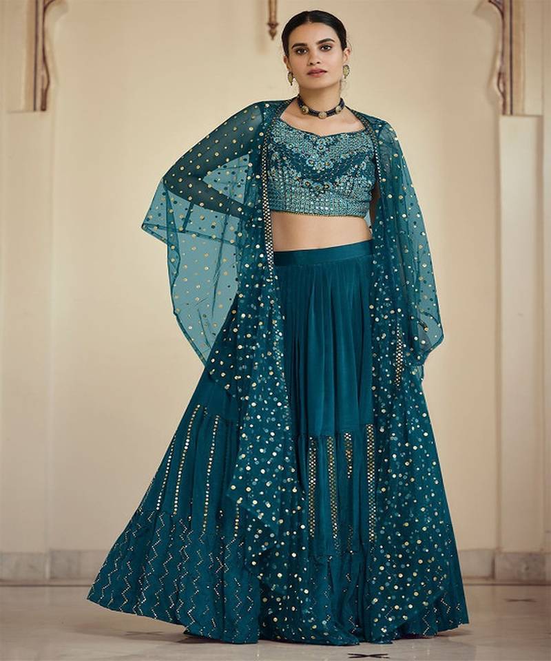 Embellished Ready to Wear Lehenga & Blouse With Dupatta