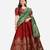 Maroon & Green Ready to Wear Lehenga & Unstitched Blouse With Dupatta
