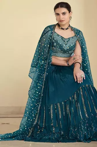 Embellished Ready to Wear Lehenga & Blouse With Dupatta