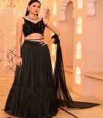 Embellished Sequinned Ready to Wear Lehenga & Unstitched Blouse With Dupatta