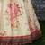 Women Off White Organza Printed Semi Stitched lehenga