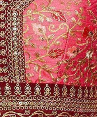 Women Off White Organza Printed Semi Stitched lehenga 4