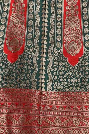 Woven Design Ready to Wear Lehenga & Unstitched Blouse With Dupatta