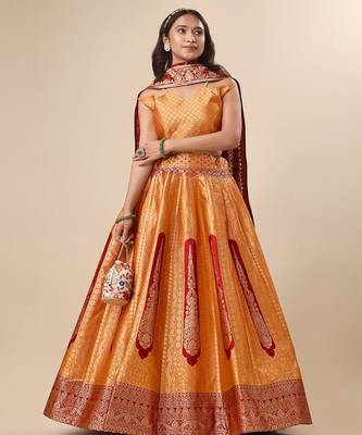 Ready to Wear Lehenga & Unstitched Blouse With Dupatta 1