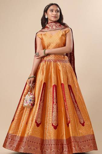 Ready to Wear Lehenga & Unstitched Blouse With Dupatta