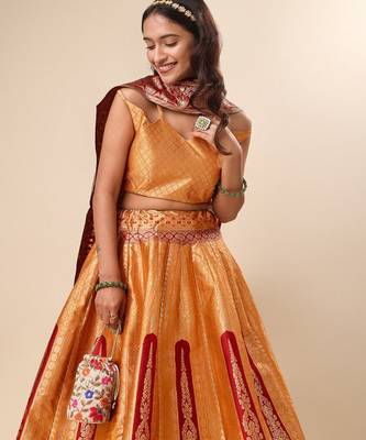 Ready to Wear Lehenga & Unstitched Blouse With Dupatta 2