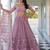 Embroidered Thread Work Semi Stitched Net Lehenga & Unstitched Blouse With Dupatta