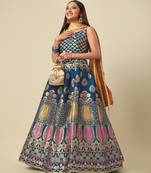 Woven Design Ready to Wear Lehenga & Unstitched Blouse With Dupatta