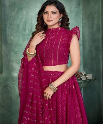Women Embroidered Lehenga Choli 2
