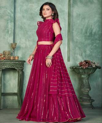 Women Embroidered Lehenga Choli 3