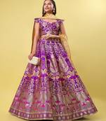 Woven Design Ready to Wear Lehenga & Unstitched Blouse With Dupatta