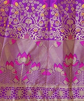 Woven Design Ready to Wear Lehenga & Unstitched Blouse With Dupatta 3