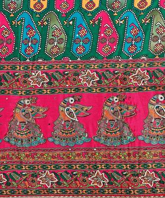 Ethnic Motifs Printed Silk Semi Stitched Lehenga & Unstitched Blouse With Dupatta 3