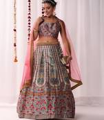 Floral Digital Printed Lehenga Choli With Dupatta & Matching Tassles