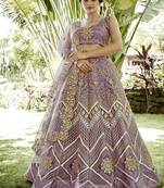 Embroidered Thread Work Semi Stitched Lehenga & Unstitched Blouse With Dupatta