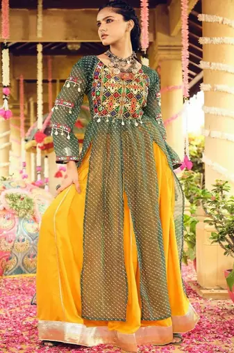 Embroidered Thread Work Ready to Wear Lehenga &