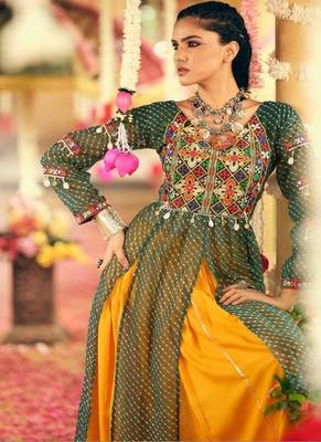 Embroidered Thread Work Ready to Wear Lehenga & 2