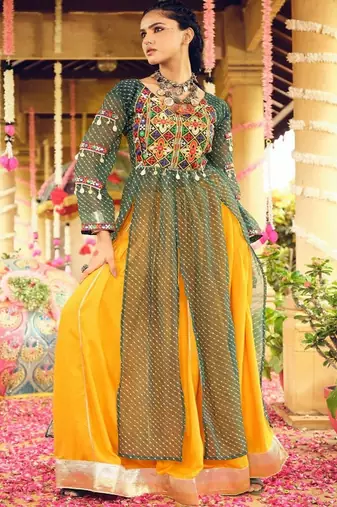 Embroidered Thread Work Ready to Wear Lehenga &