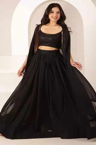 Embroidered Thread Work Ready to Wear Lehenga & Blouse With Dupatta