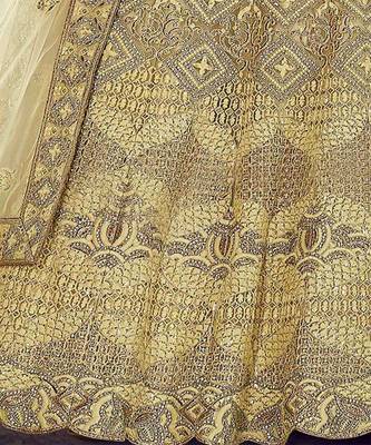 Embroidered Semi Stitched Lehenga & Blouse With Dupatta 3