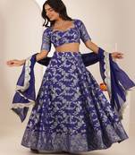Embroidered Thread Work Ready to Wear Lehenga & Blouse With Dupatta
