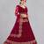 Embroidered Thread Work Semi Stitched Lehenga & Unstitched Blouse With Dupatta