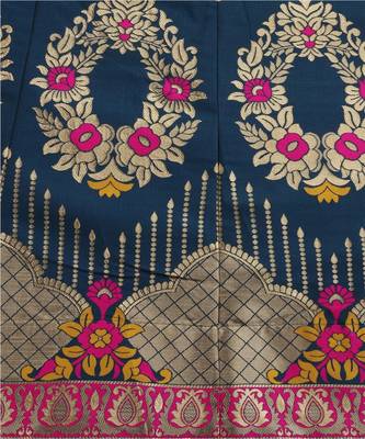 Teal & Magenta Ready to Wear Lehenga & Unstitched Blouse With Dupatta 3
