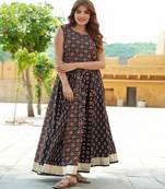 Printed Block Print Cotton Ready to Wear Lehenga & Blouse