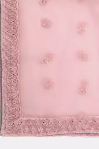 Embroidered Beads and Stones Semi Stitched Lehenga & Unstitched Blouse With Dupatta