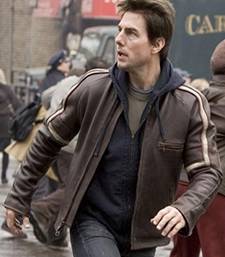 Men's brown pattern white  jacket pure lambskin classic war of the world design jacket