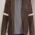 Men's brown pattern white  jacket pure lambskin classic war of the world design jacket