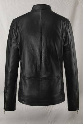 men's black lambskin leather biker jacket classic moto zip style stylish timeless 4