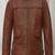 Men's tan brown  leather jacket pure lambskin jacket