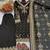 Black chinon silk readymade suit with embroidery & sequence work