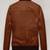 Stylish tan brown ostich design robert pattinson look lambskin leather jacket