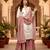 White silk readymade suit with embroidery & sequence work