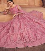 Embroidered Thread Work Semi Stitched Lehenga & Unstitched Blouse With Dupatta