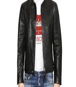 men's black lambskin leather biker jacket classic moto zip style stylish distinctive