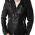 Black lambskin leather jacket multiple zip & pocket style fastion