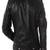Black lambskin leather jacket multiple zip & pocket style fastion