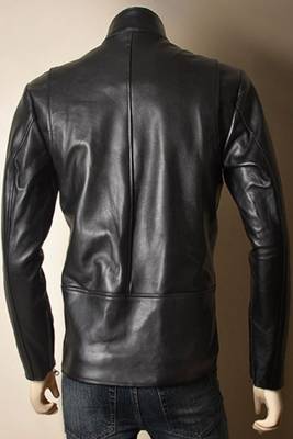 men's black lambskin leather jacket classic zip up style modern top grade 2