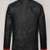 Men's black & red café racer leather jacket sporty panels fastion look