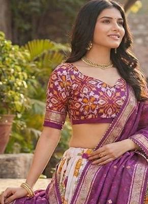 Printed Foil Print Ready to Wear Lehenga & Unstitched Blouse With Dupatta 3
