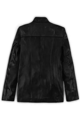 men's black lambskin leather jacket classic zip up style modern fine