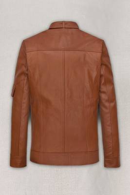 men's brown lambskin leather biker jacket classic moto zip style premium sophisticated 3