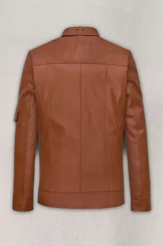 men's brown lambskin leather biker jacket classic moto zip style premium sophisticated