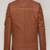 Stylish brown button zip lambskin leather biker jacket tomcruis look
