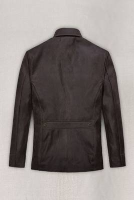 men's dark brown lambskin leather jacket classic zip up style stylish 4