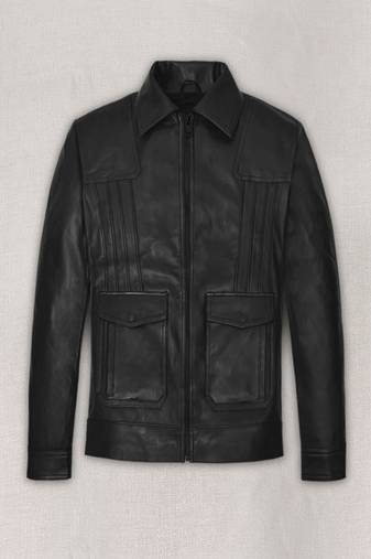 men's black lambskin leather biker jacket classic moto zip style stylish luxury
