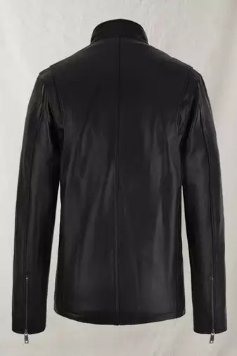 men's black lambskin leather biker jacket classic moto zip style stylish deluxe